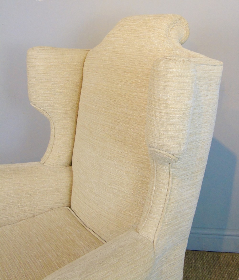 Good Quality Early 20th Century Walnut Wing Arm Chair View V