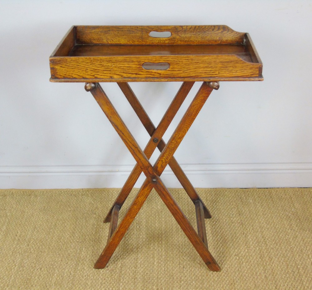19th Century Oak Butlers Tray on Stand