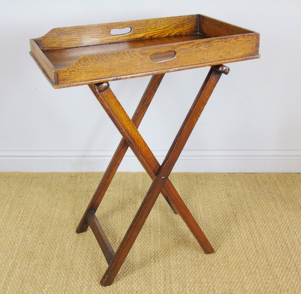 19th Century Oak Butlers Tray on Stand View IV