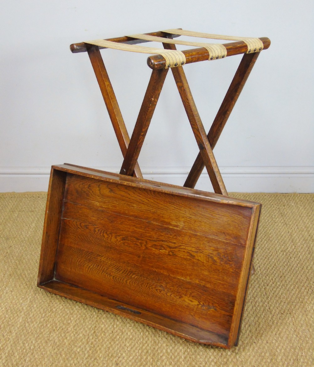 19th Century Oak Butlers Tray on Stand View VI