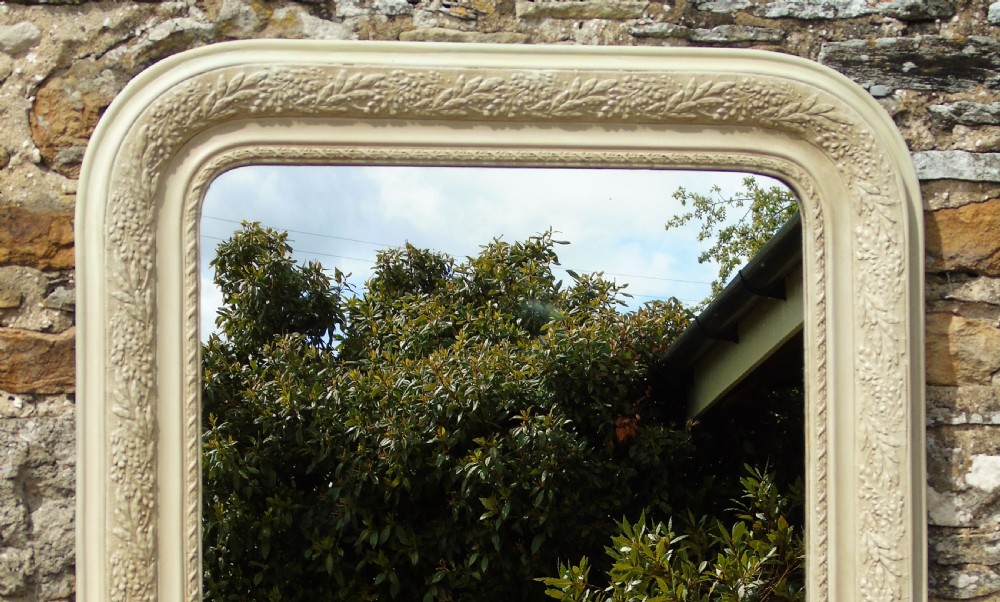 Antique French Painted Mirror View II