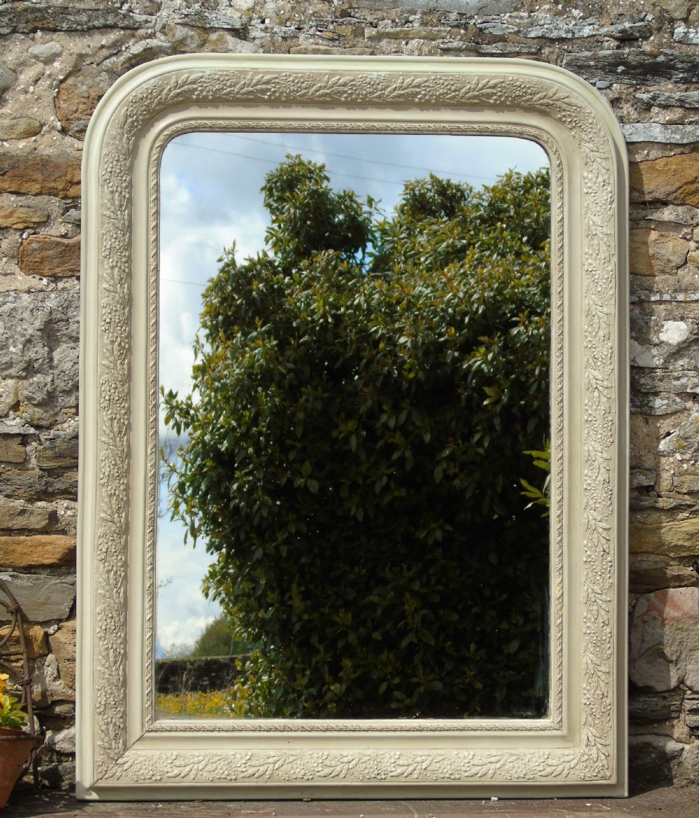 Antique French Painted Mirror View IV
