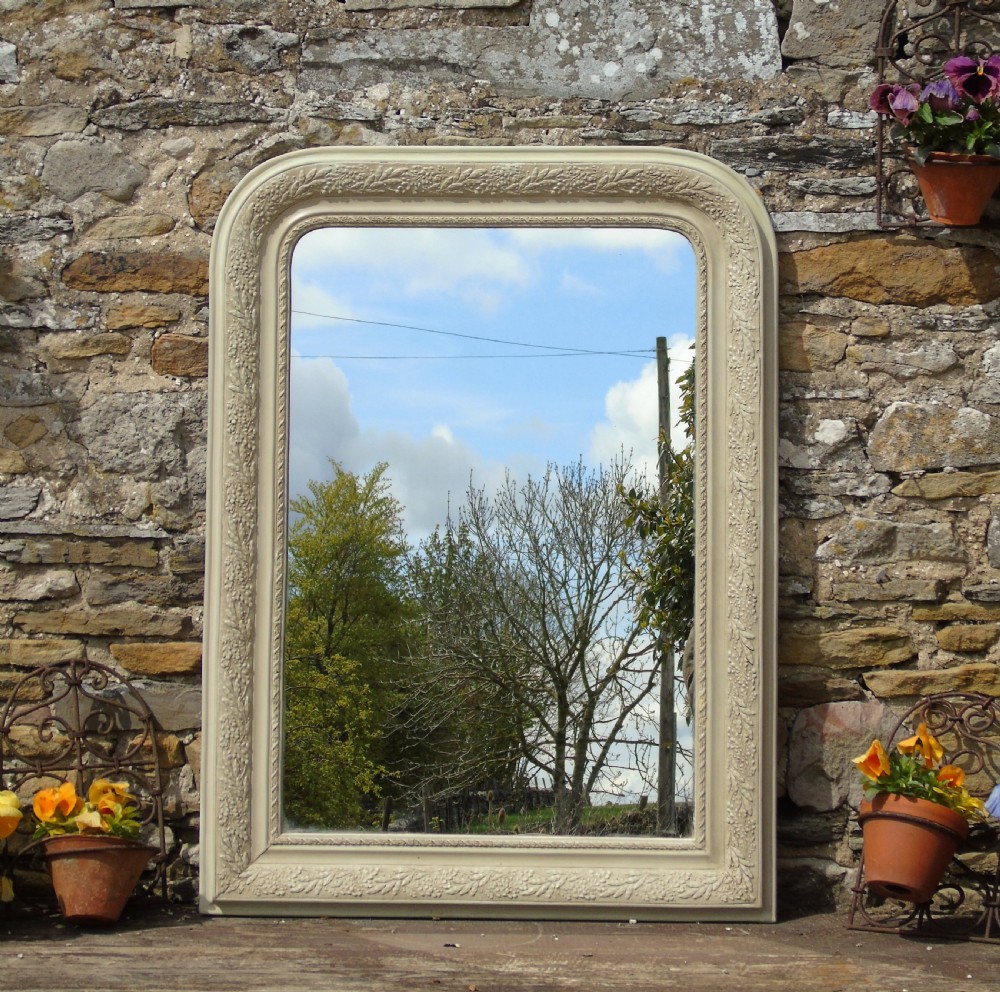 Antique French Painted Mirror View V