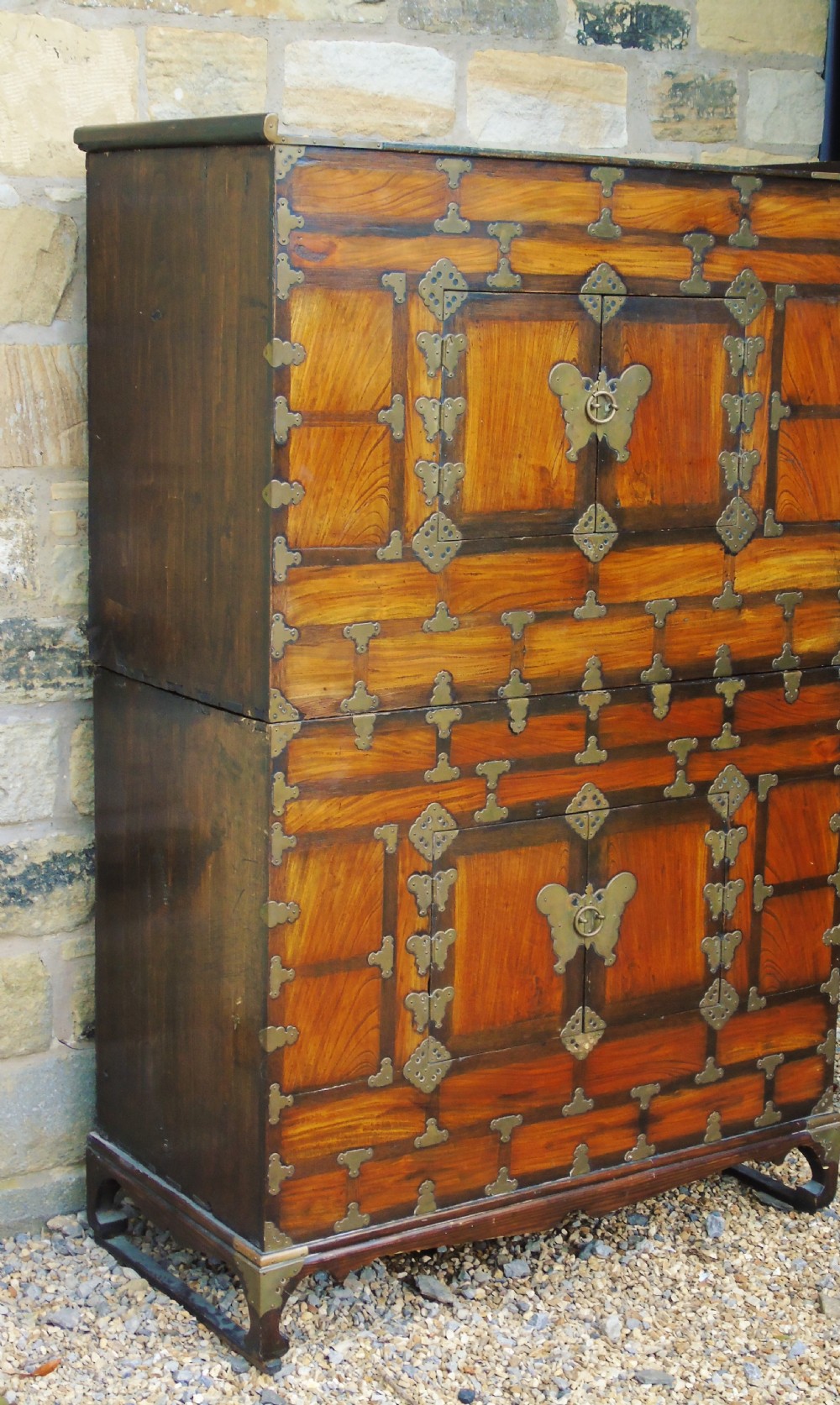 Chinese Elm Marriage Cabinet Circa 1900 View III