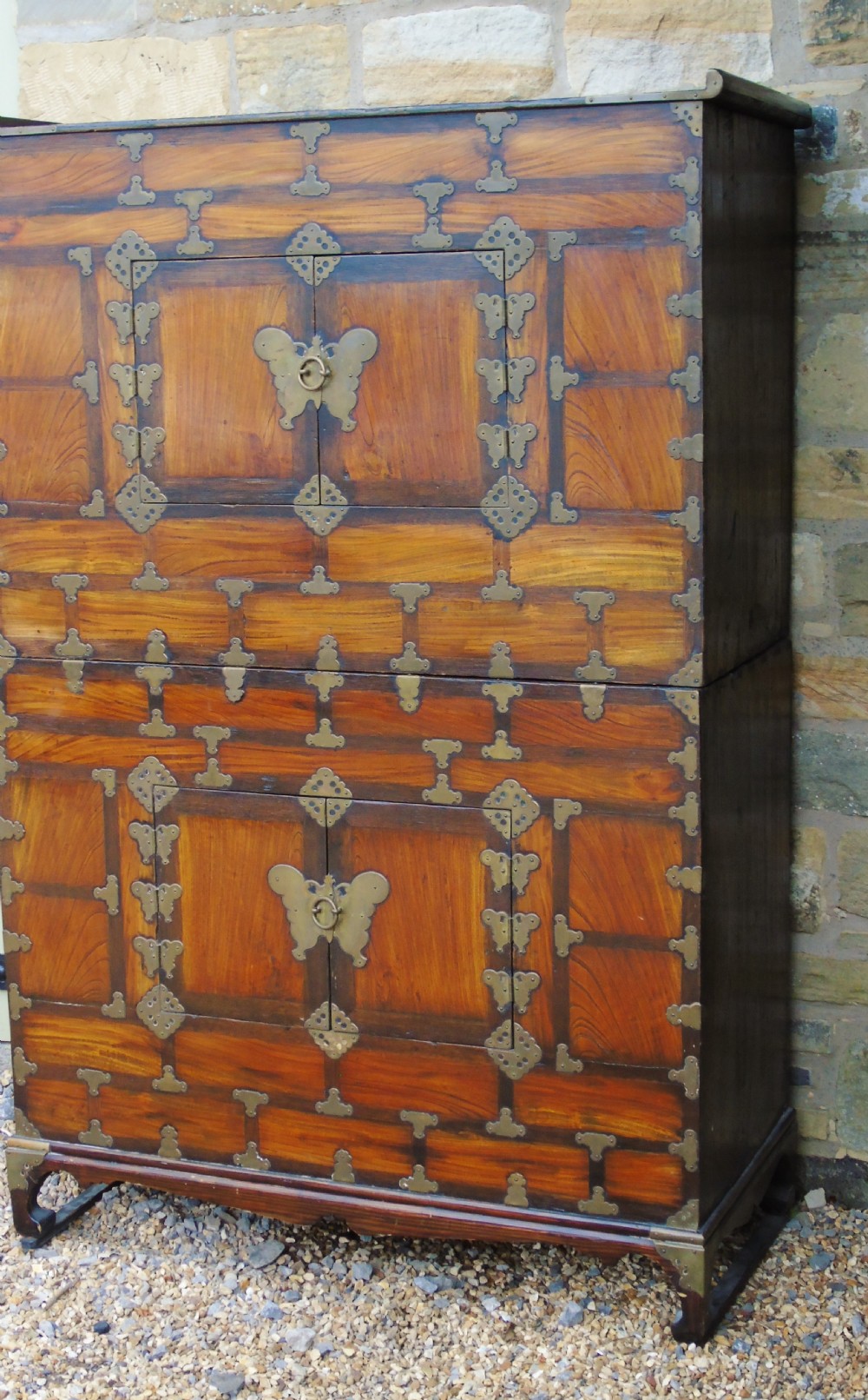Chinese Elm Marriage Cabinet Circa 1900 View IV