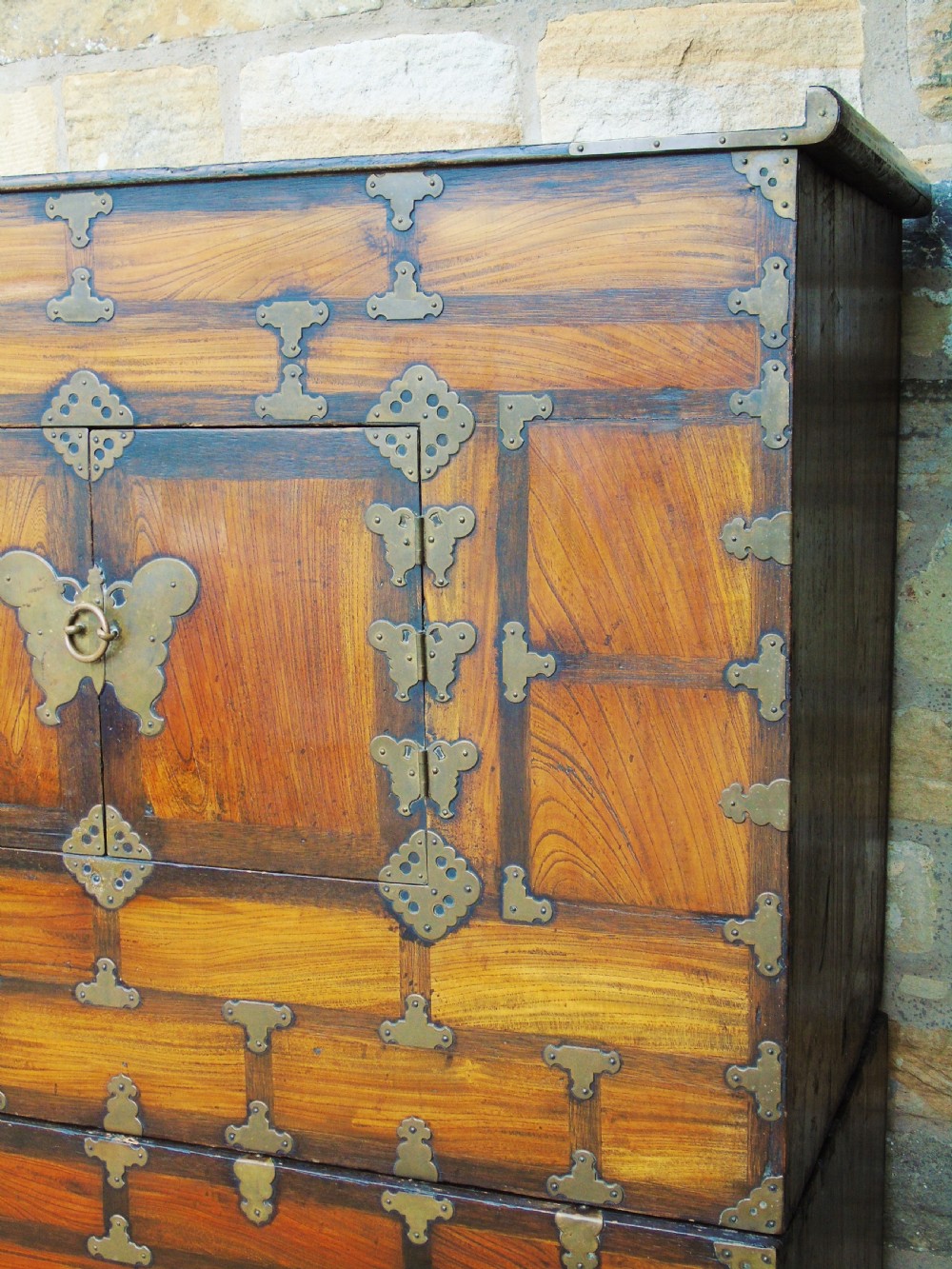 Chinese Elm Marriage Cabinet Circa 1900 View VII