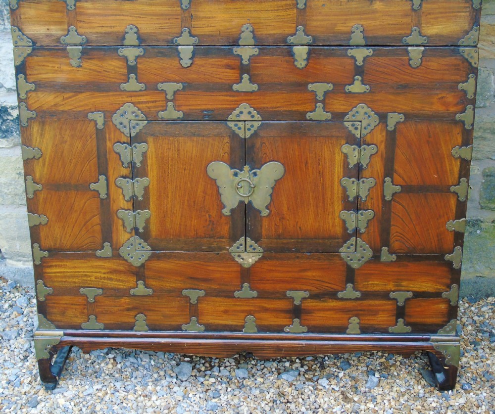 Chinese Elm Marriage Cabinet Circa 1900 View VIII