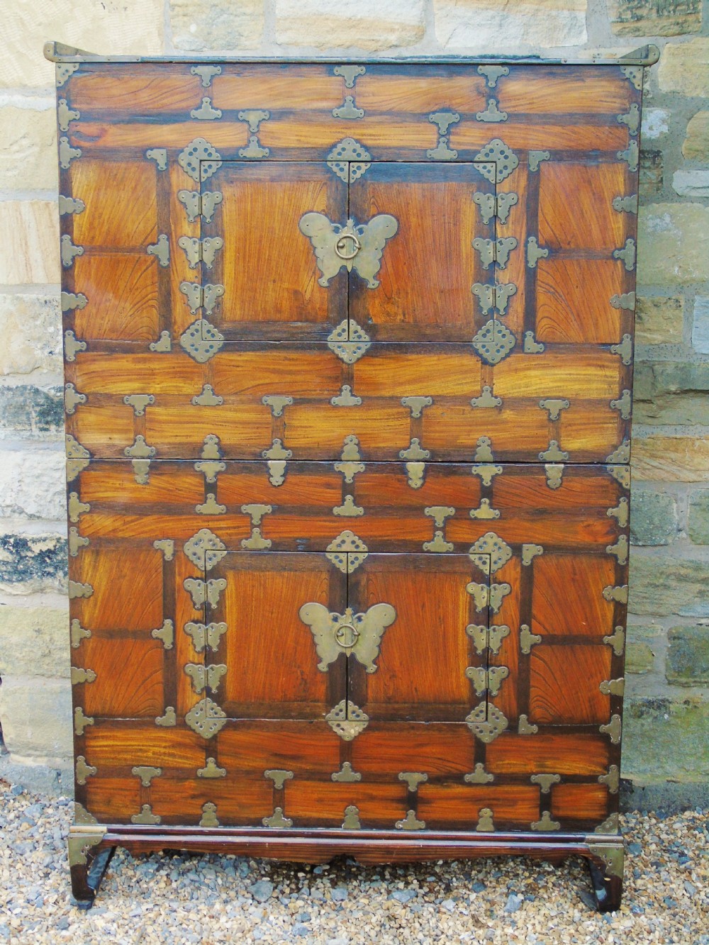 Chinese Elm Marriage Cabinet Circa 1900 View IX