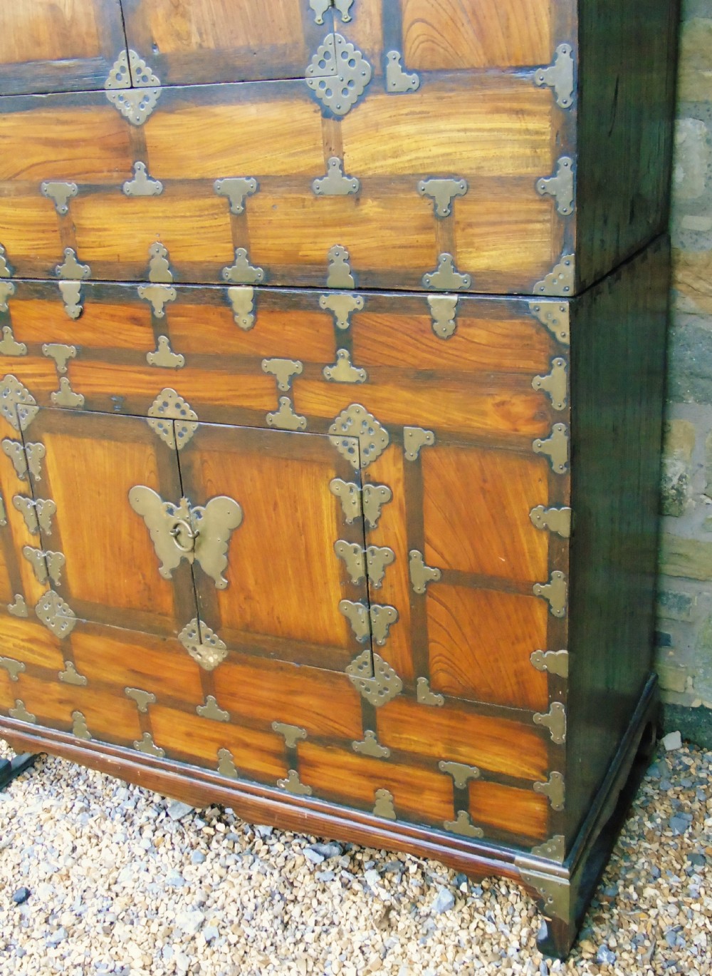Chinese Elm Marriage Cabinet Circa 1900 View X