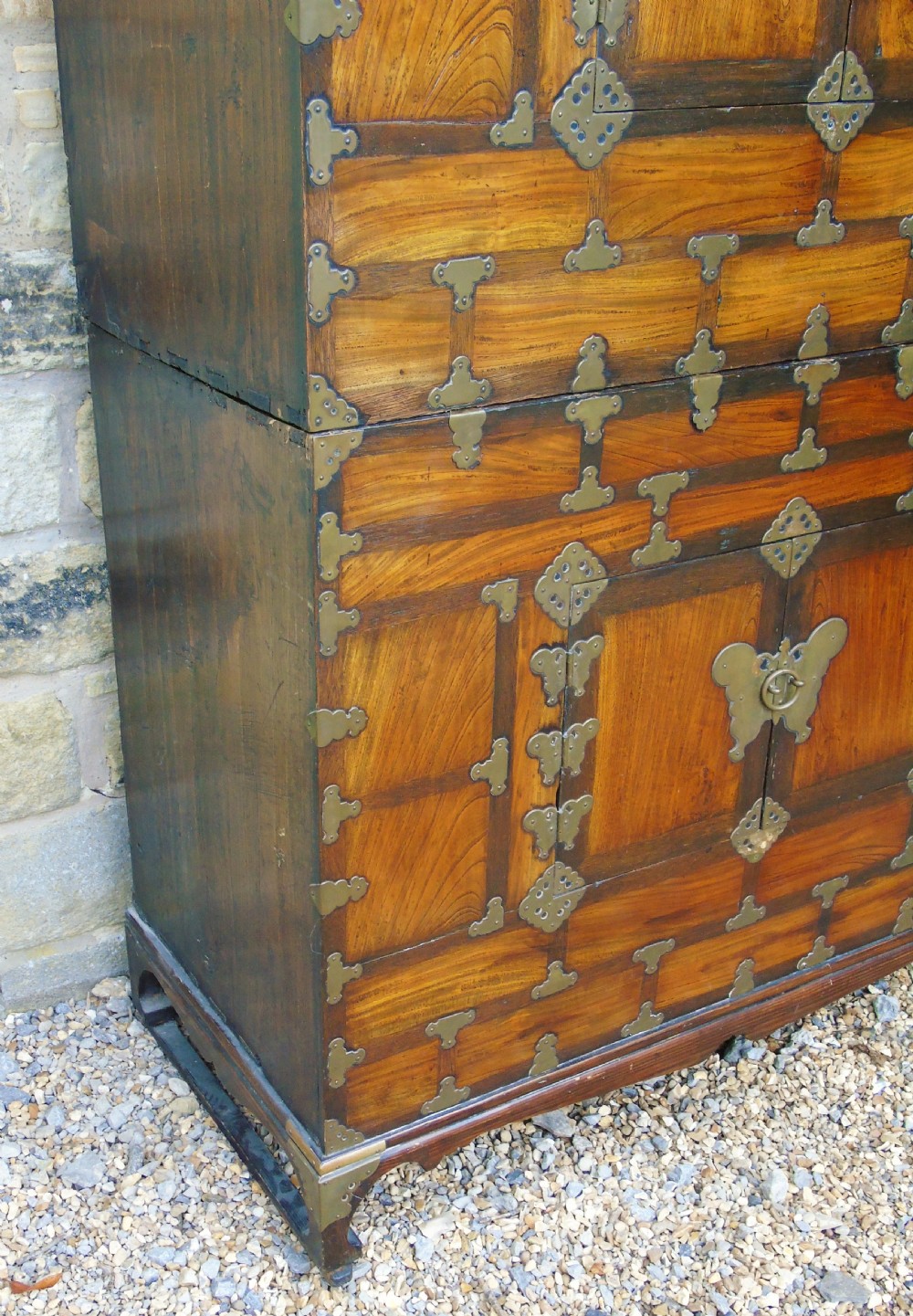 Chinese Elm Marriage Cabinet Circa 1900 View XII