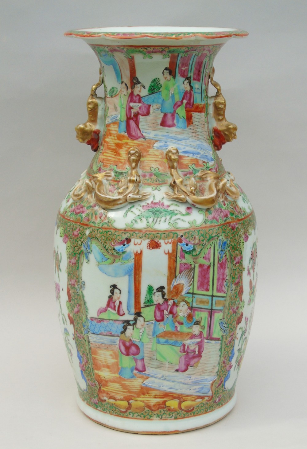 Good Large 19th Century Chinese Famille Rose Vase View V