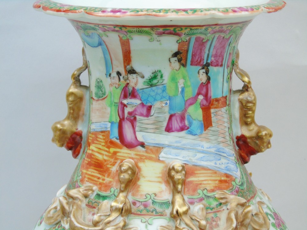 Good Large 19th Century Chinese Famille Rose Vase View VI