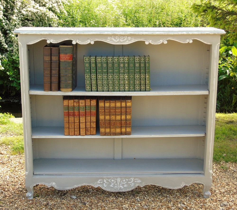 Pretty Pair of Antique Painted French Bookcases View III