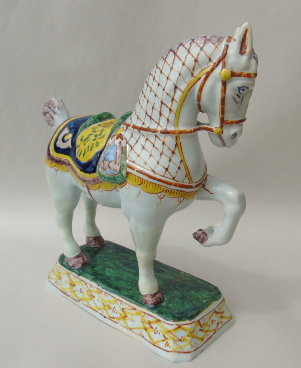 Rare Mid 19th Century Dutch Delft Ceremonial Horse View II
