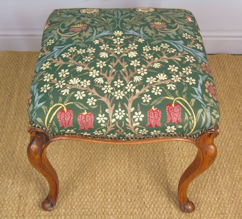 Good Early Victorian Mahogany Cabriole Stool View V
