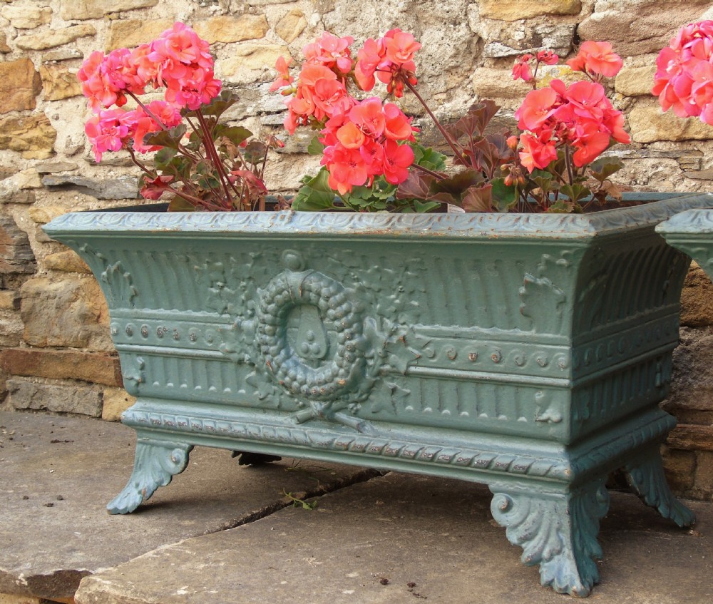 Good Pair of Antique French Cast Iron Garden Planters View V