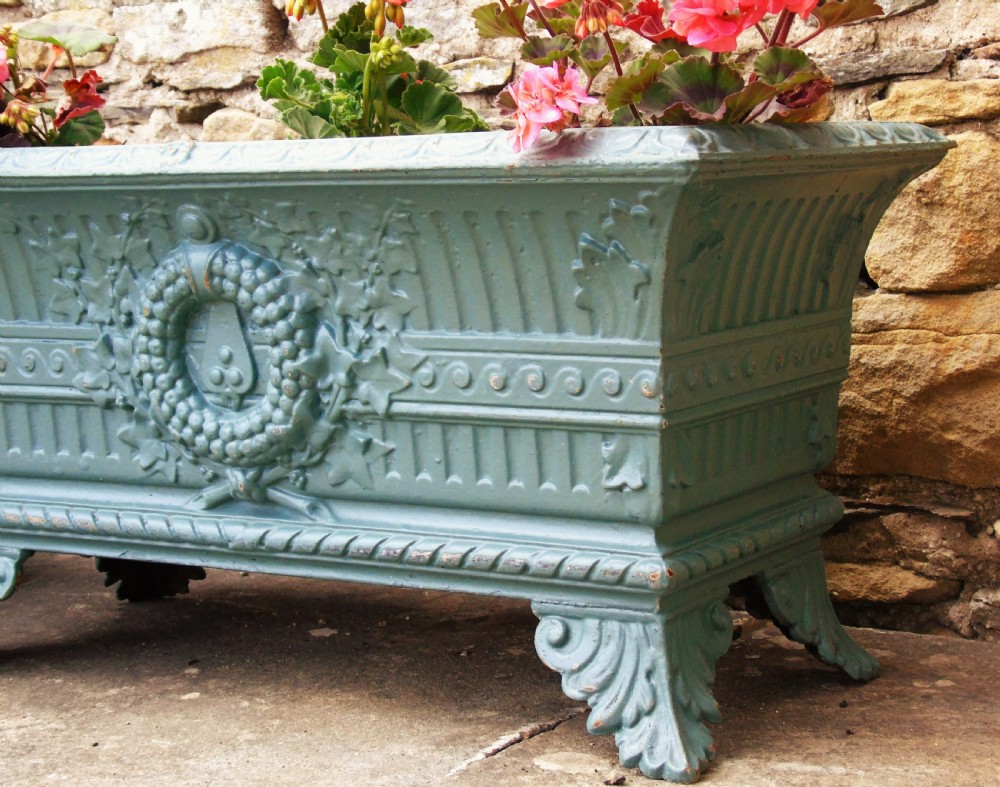 Good Pair of Antique French Cast Iron Garden Planters View VII