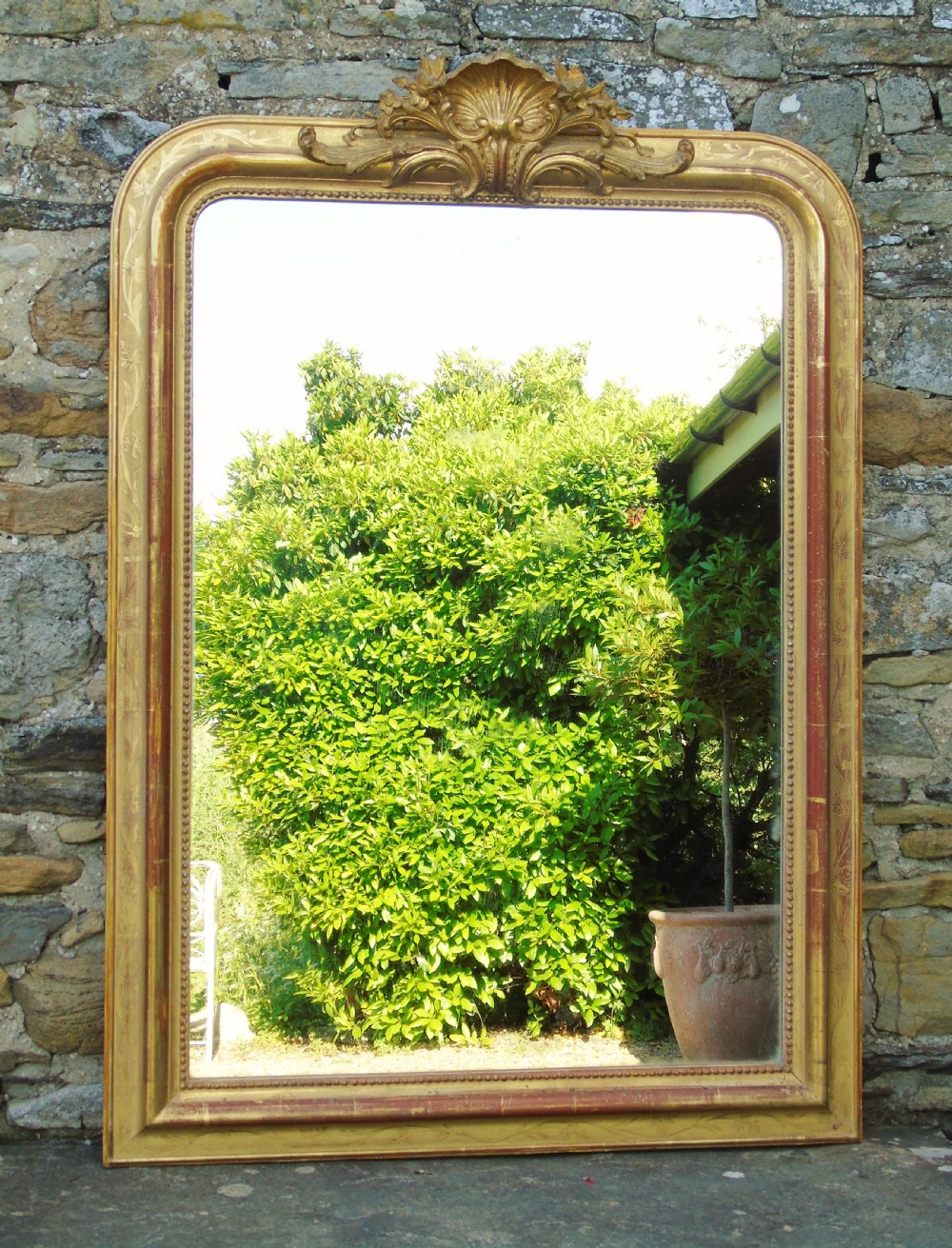 Good Antique French Mirror View III