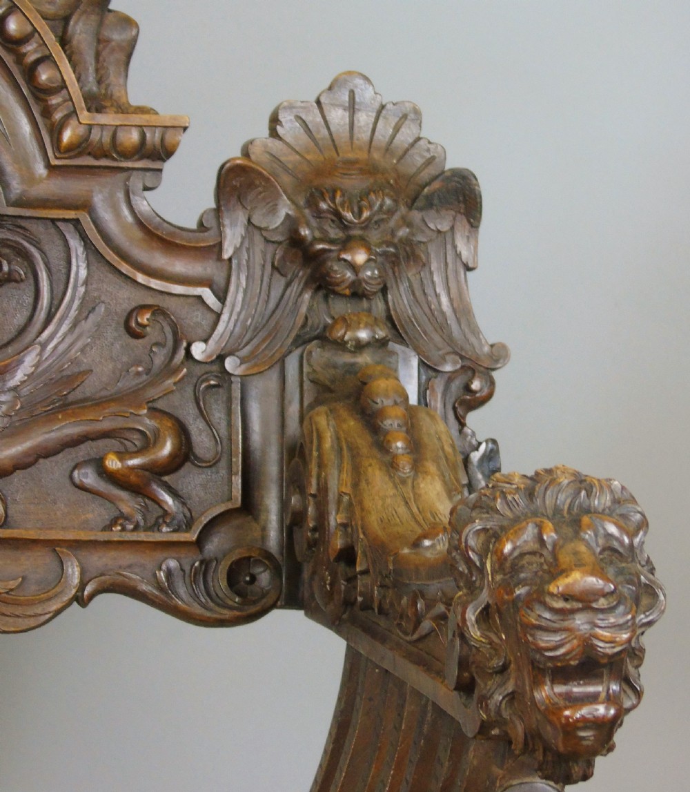 Outstanding Italian Walnut Savonarola Chair View IV
