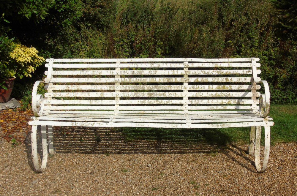 Good Victorian Wrought Iron Garden Bench View III