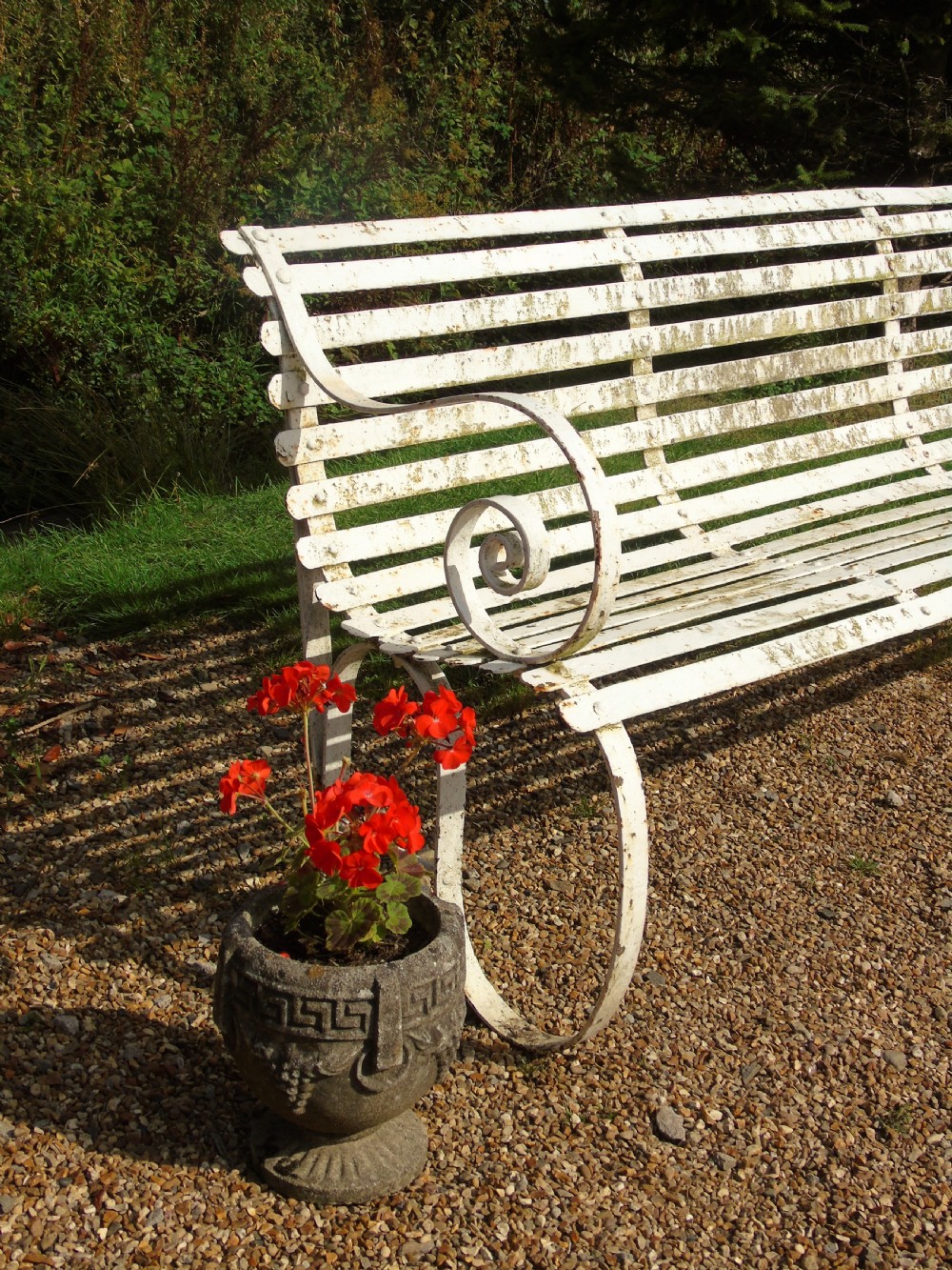 Good Victorian Wrought Iron Garden Bench View V