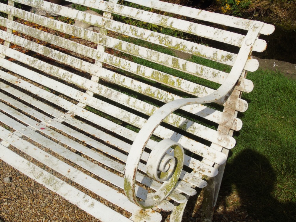 Good Victorian Wrought Iron Garden Bench View VI