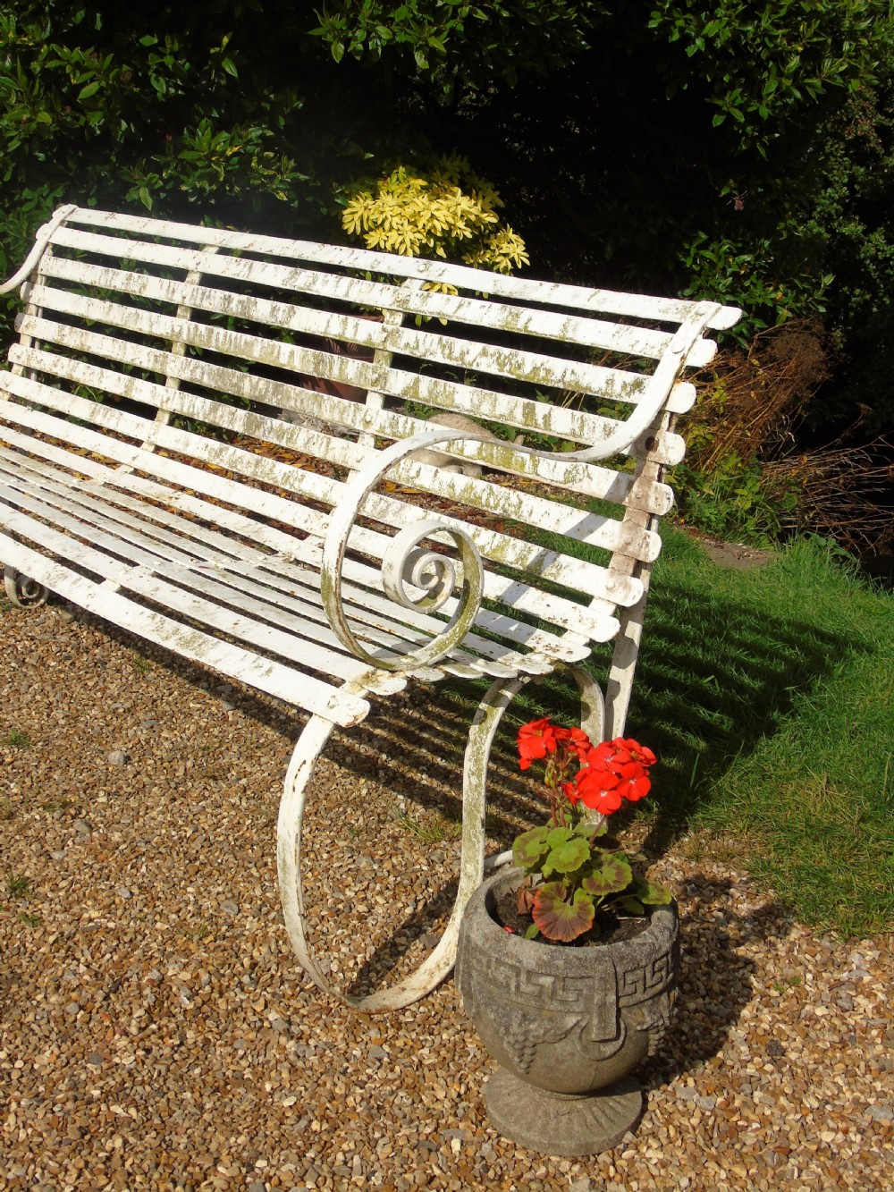 Good Victorian Wrought Iron Garden Bench View VII