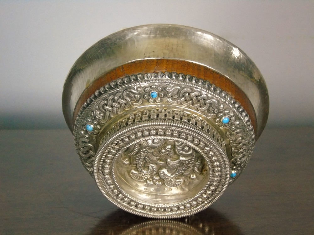 Antique Tibetan Silver Bowl