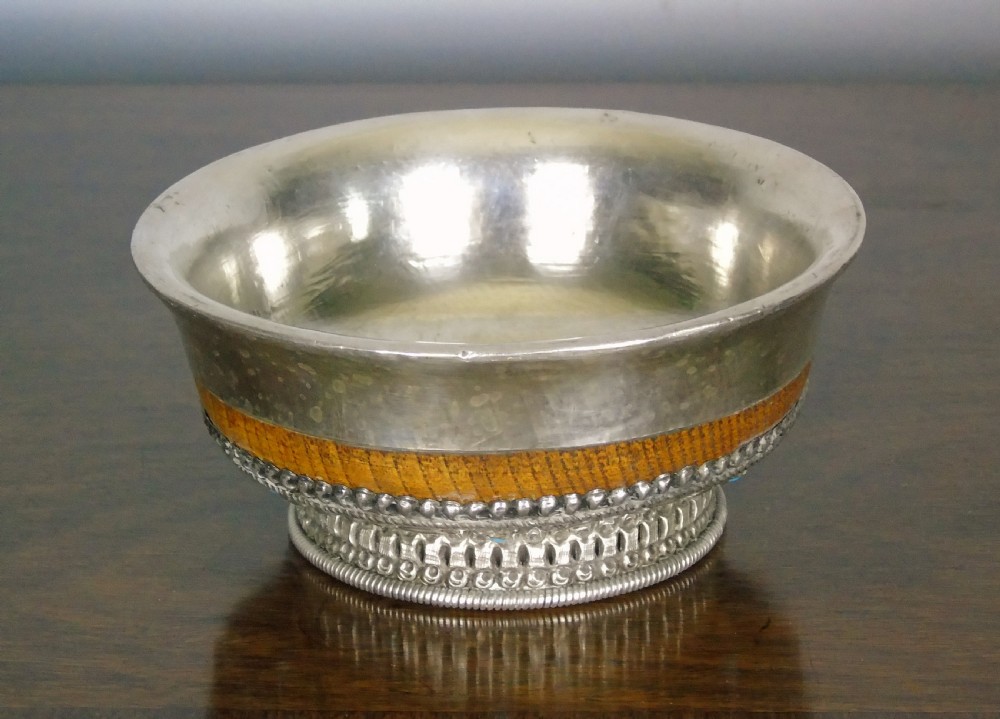 Antique Tibetan Silver Bowl View III