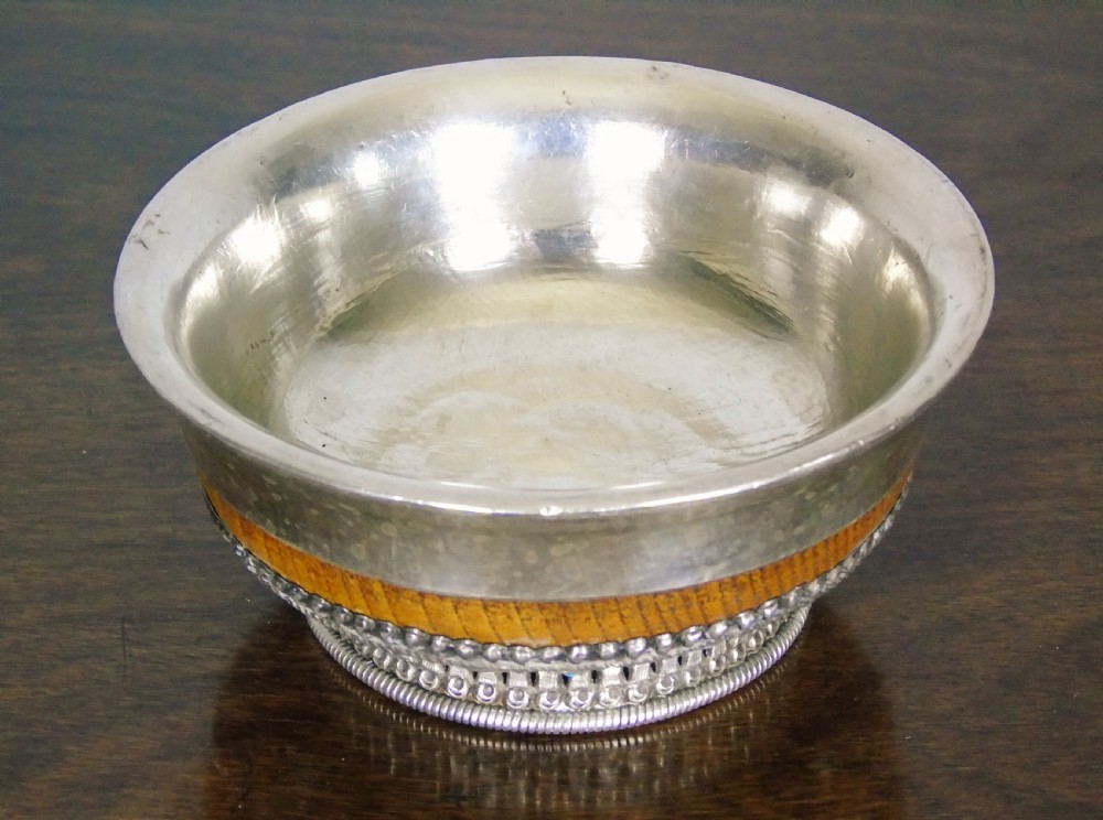 Antique Tibetan Silver Bowl View IV