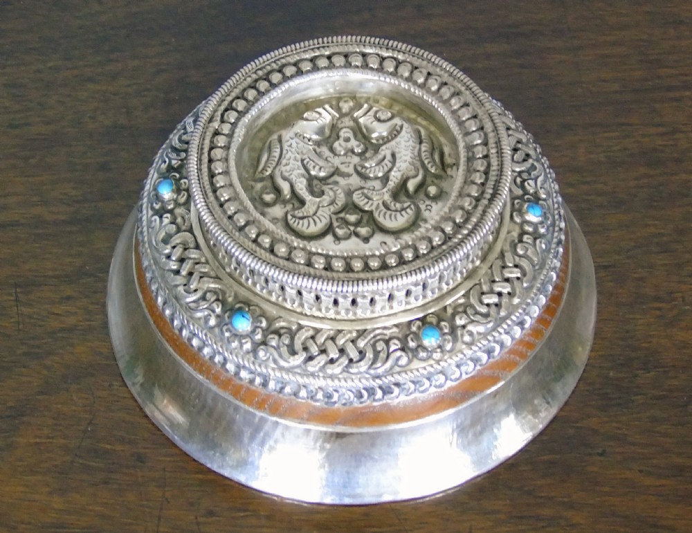 Antique Tibetan Silver Bowl View VI