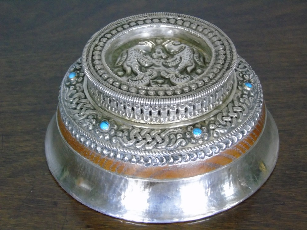 Antique Tibetan Silver Bowl View VII