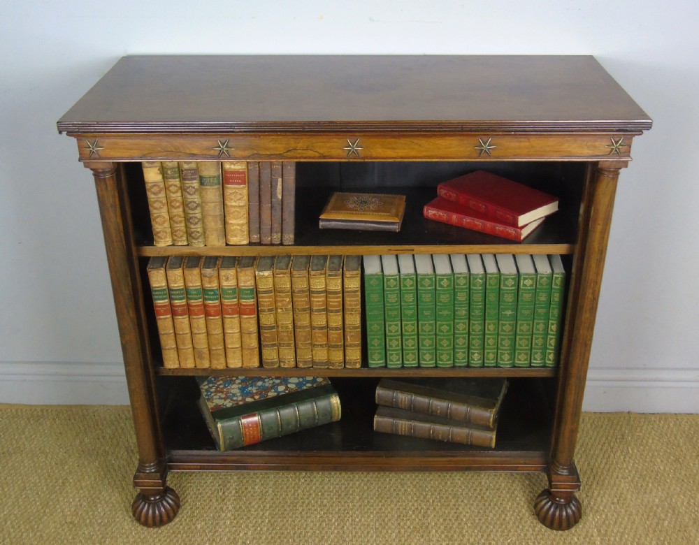 Handsome Regency Rosewood Dwarf Bookcase View IV