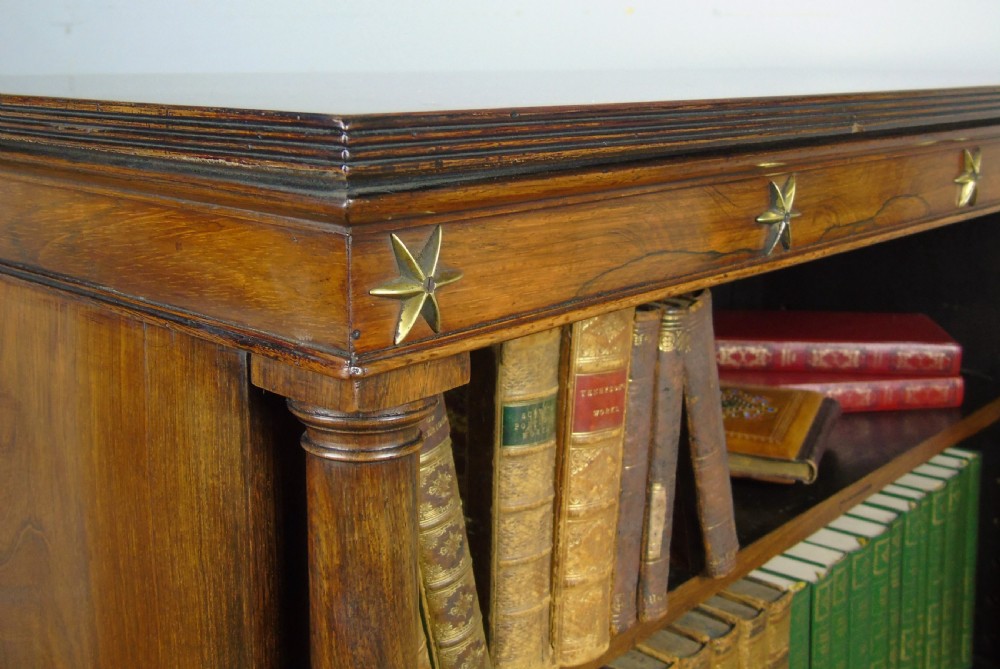 Handsome Regency Rosewood Dwarf Bookcase View VI