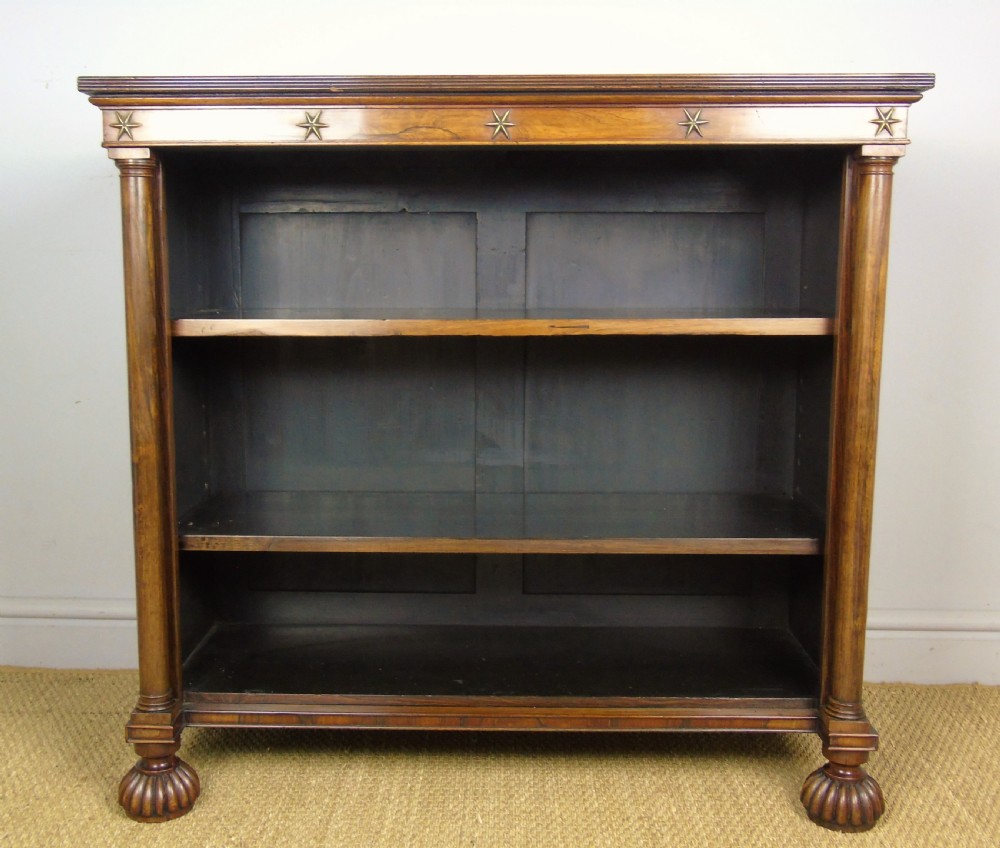 Handsome Regency Rosewood Dwarf Bookcase View VII