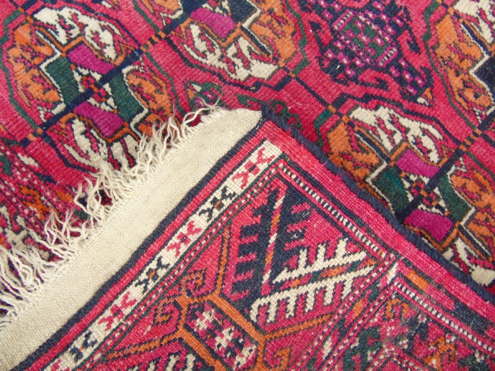 Rare Antique Tekke Turkman Carpet Runner View IV