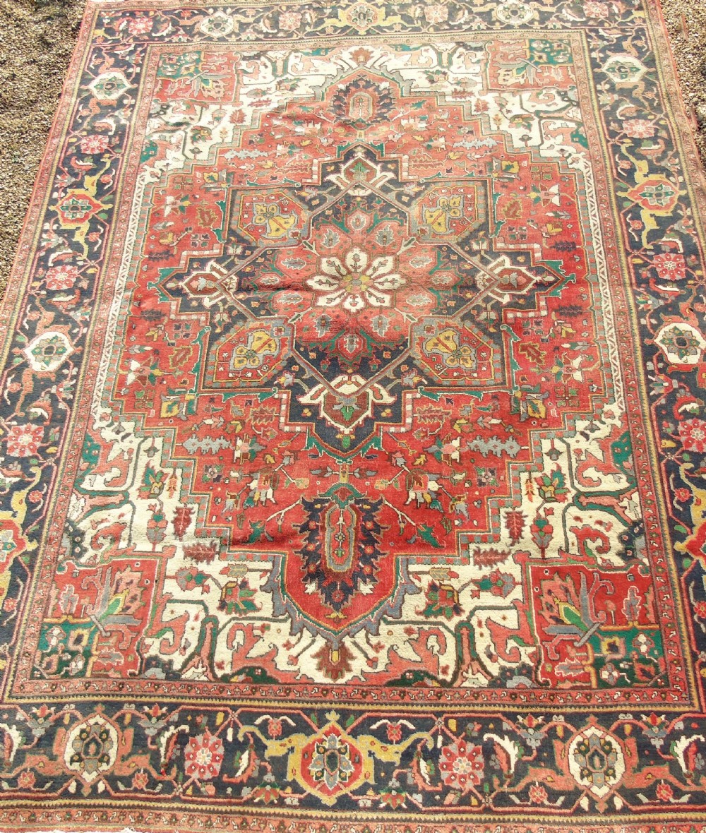 Antique Heriz Carpet Room Size View II