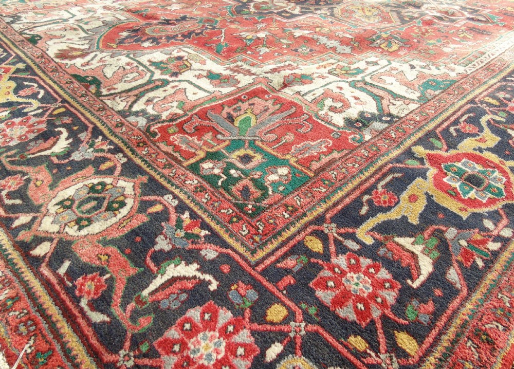 Antique Heriz Carpet Room Size View III