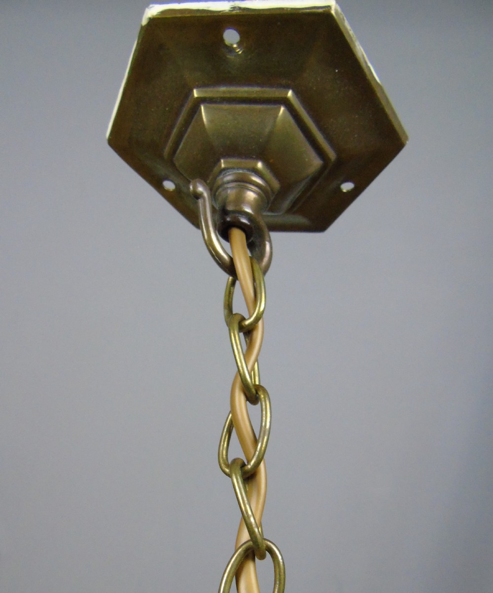 Good Quality Edwardian Brass Chandelier View VI