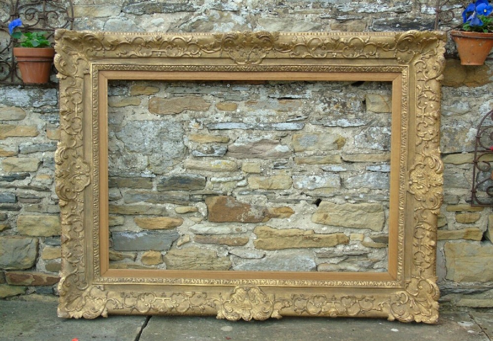 Good Very Large Antique Gilt Swept Frame