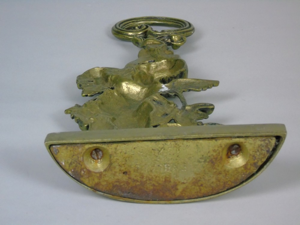 Antique Victorian Brass Cherub Door Stop View VI