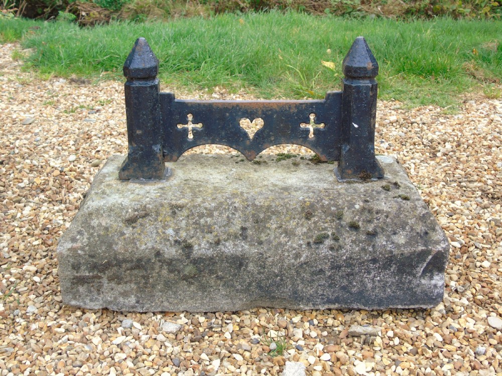 Large Gothic Antique Cast Iron Boot Scraper