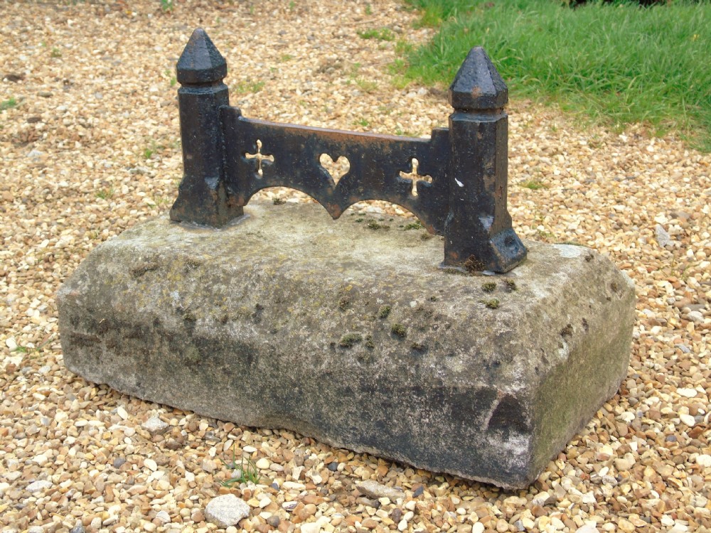 Large Gothic Antique Cast Iron Boot Scraper View II