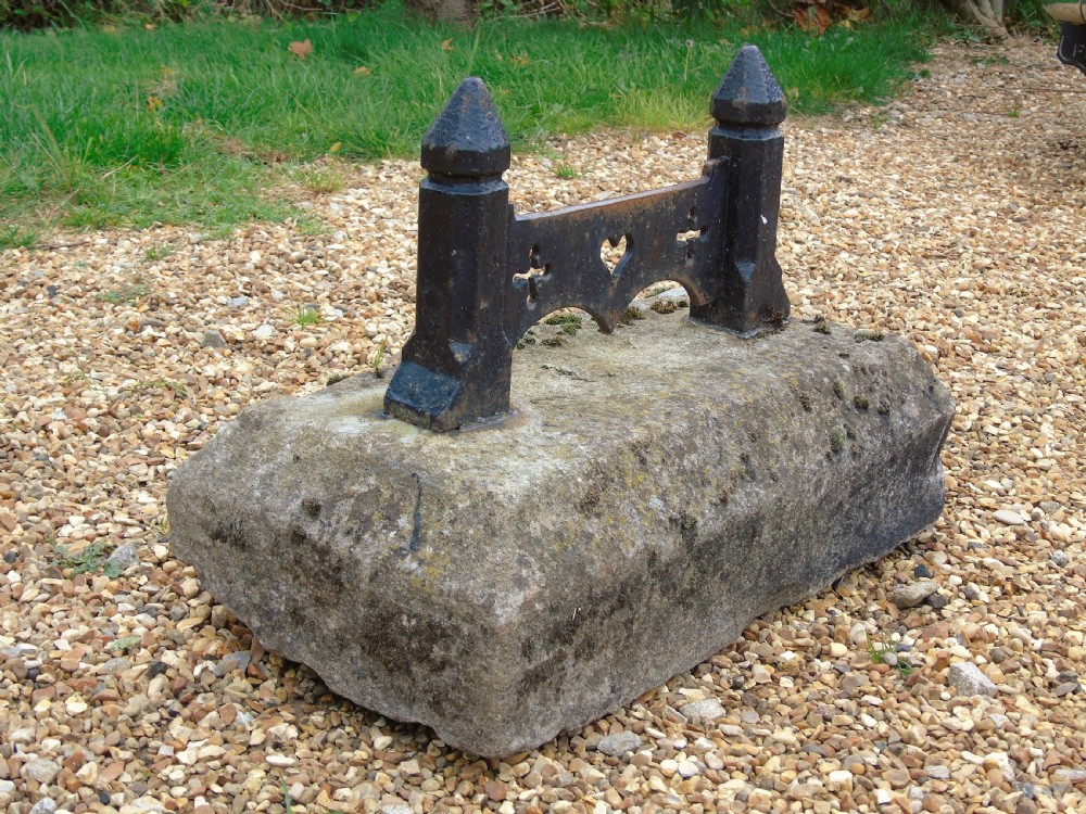 Large Gothic Antique Cast Iron Boot Scraper View III