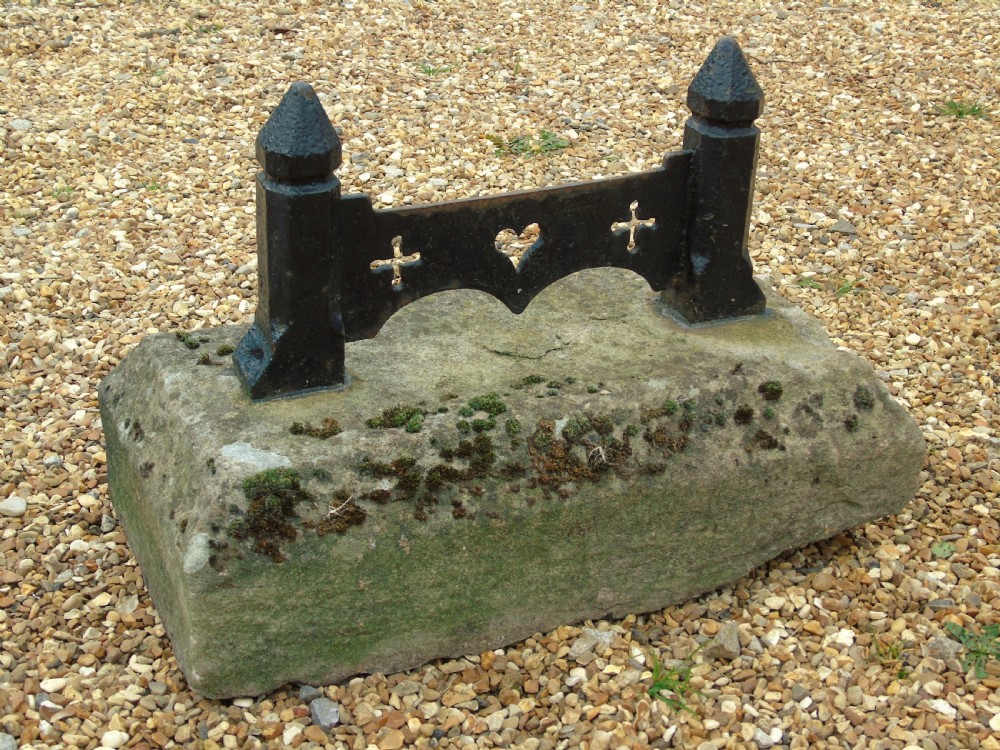 Large Gothic Antique Cast Iron Boot Scraper View IV