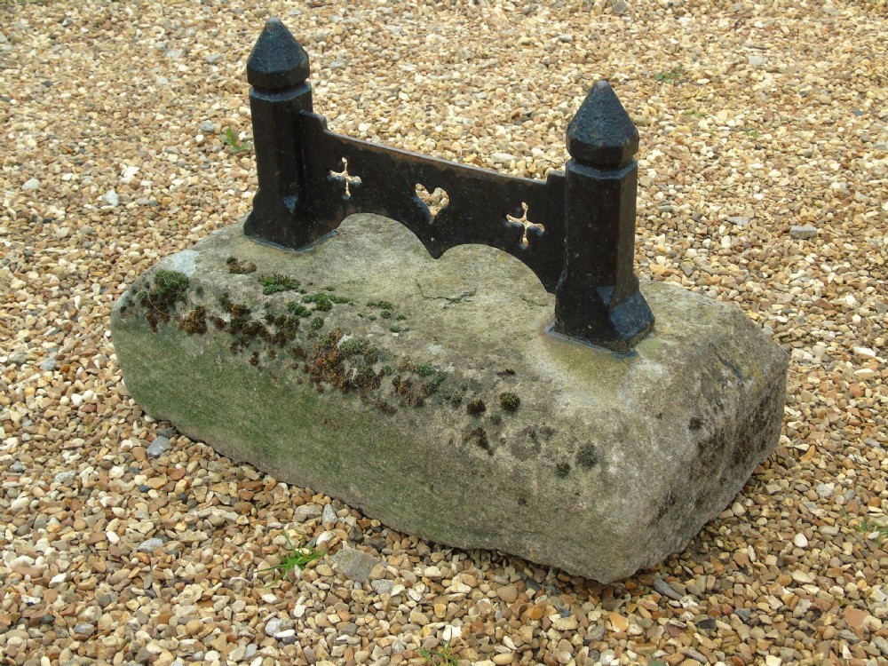 Large Gothic Antique Cast Iron Boot Scraper View V