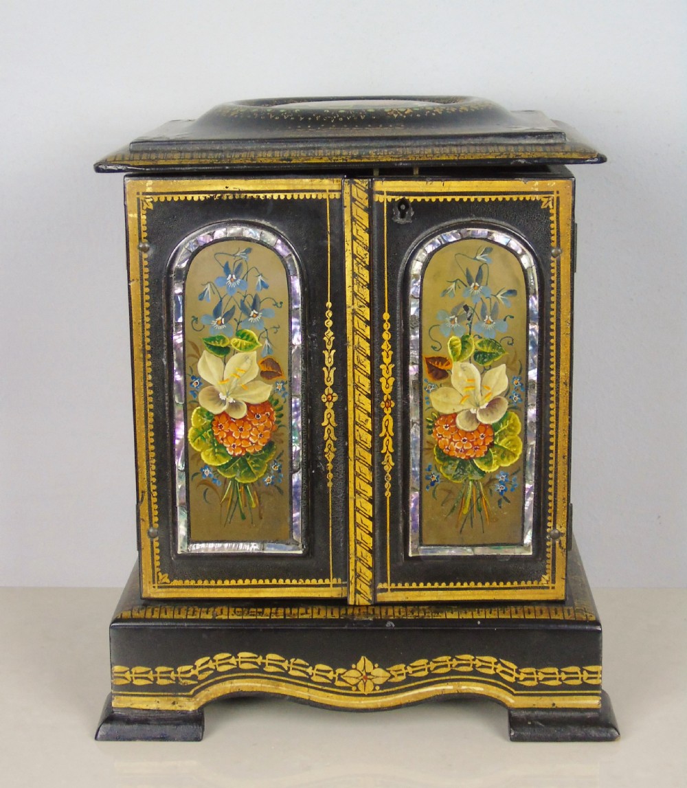 Good Victorian Papier Mache Jewellery Cabinet