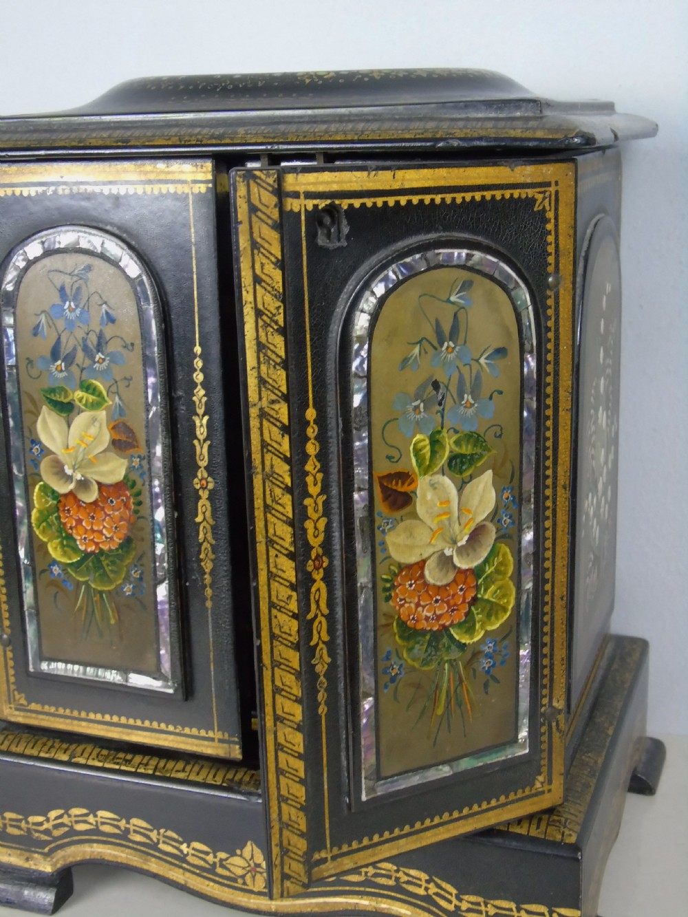 Good Victorian Papier Mache Jewellery Cabinet View VIII