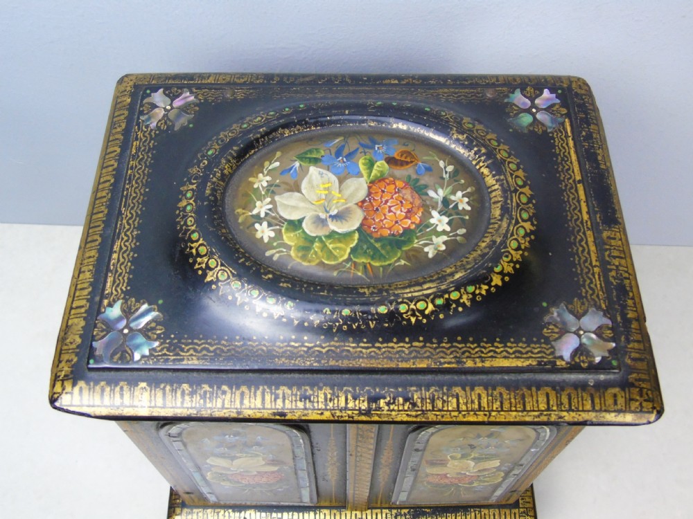 Good Victorian Papier Mache Jewellery Cabinet View X