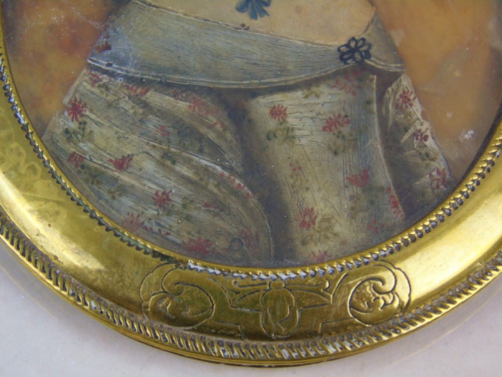 17th Century Miniature Portrait Noble Lady View IV